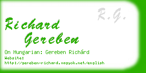 richard gereben business card