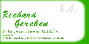 richard gereben business card